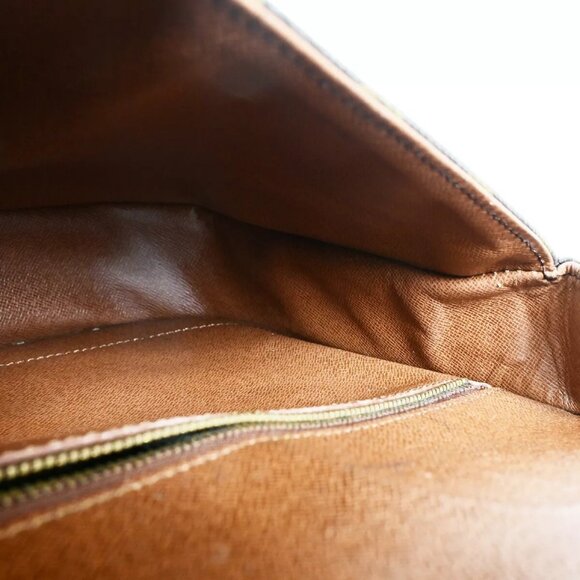 LOUIS VUITTON Saint Cloud GM Shoulder Bag Monogram Leather Brown - Picture 13 of 16